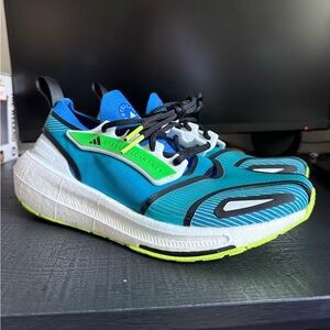 Adidas Kids Teal and Lime Sneakers